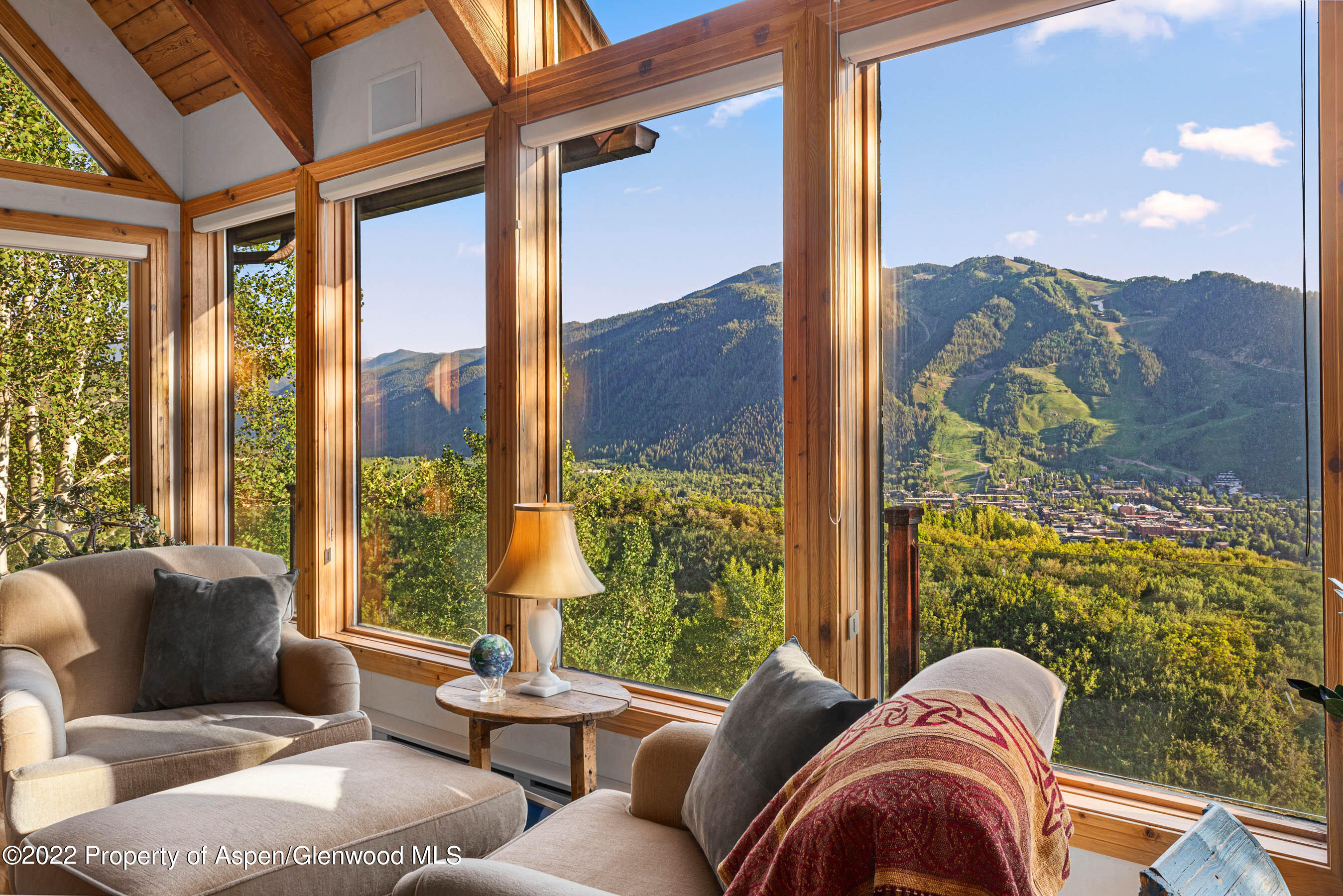 346 East Reds Road Aspen, CO 81612 - Photo 8 of 41 a living room with furniture and a floor to ceiling window