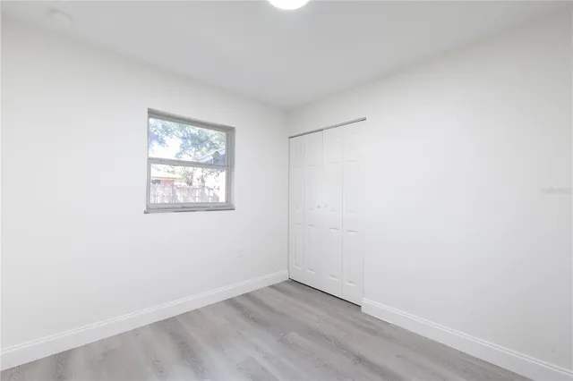 an empty room with a window