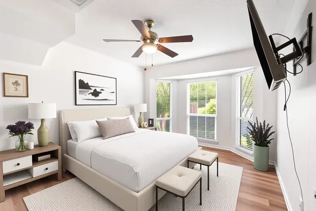a kitchen with a table and chairs