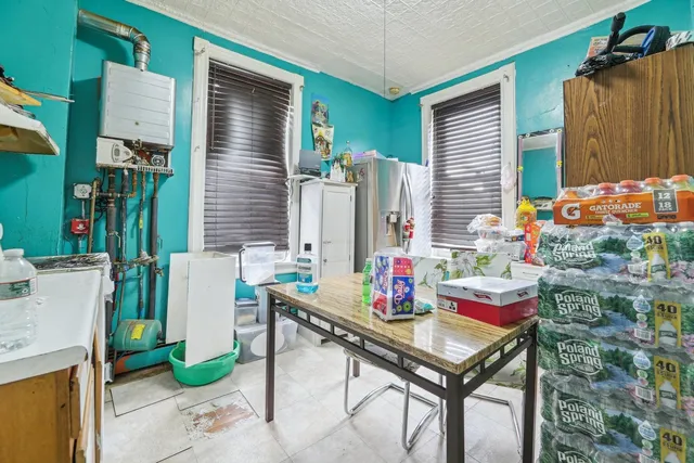 a view of kitchen and dining room