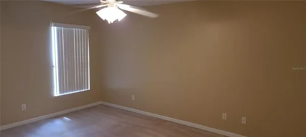 an empty room with a window