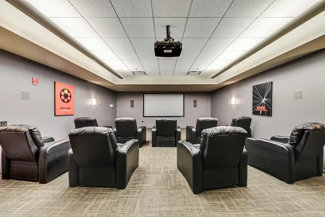 a view of a dining room with furniture window and outdoor view