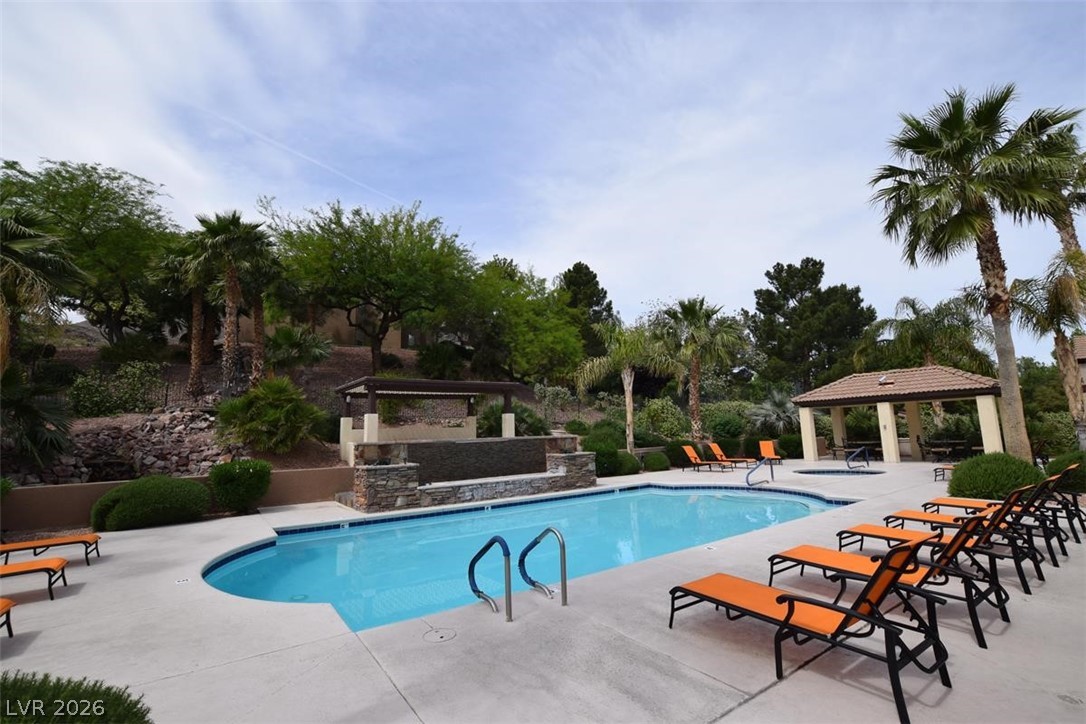 231 West Horizon Ridge Parkway, Unit 417 Henderson, NV 89012 - Photo 33 of 39 Community pool with a patio and a gazebo