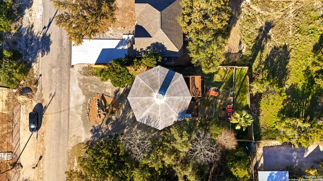 a view of swimming pool from a outdoor space
