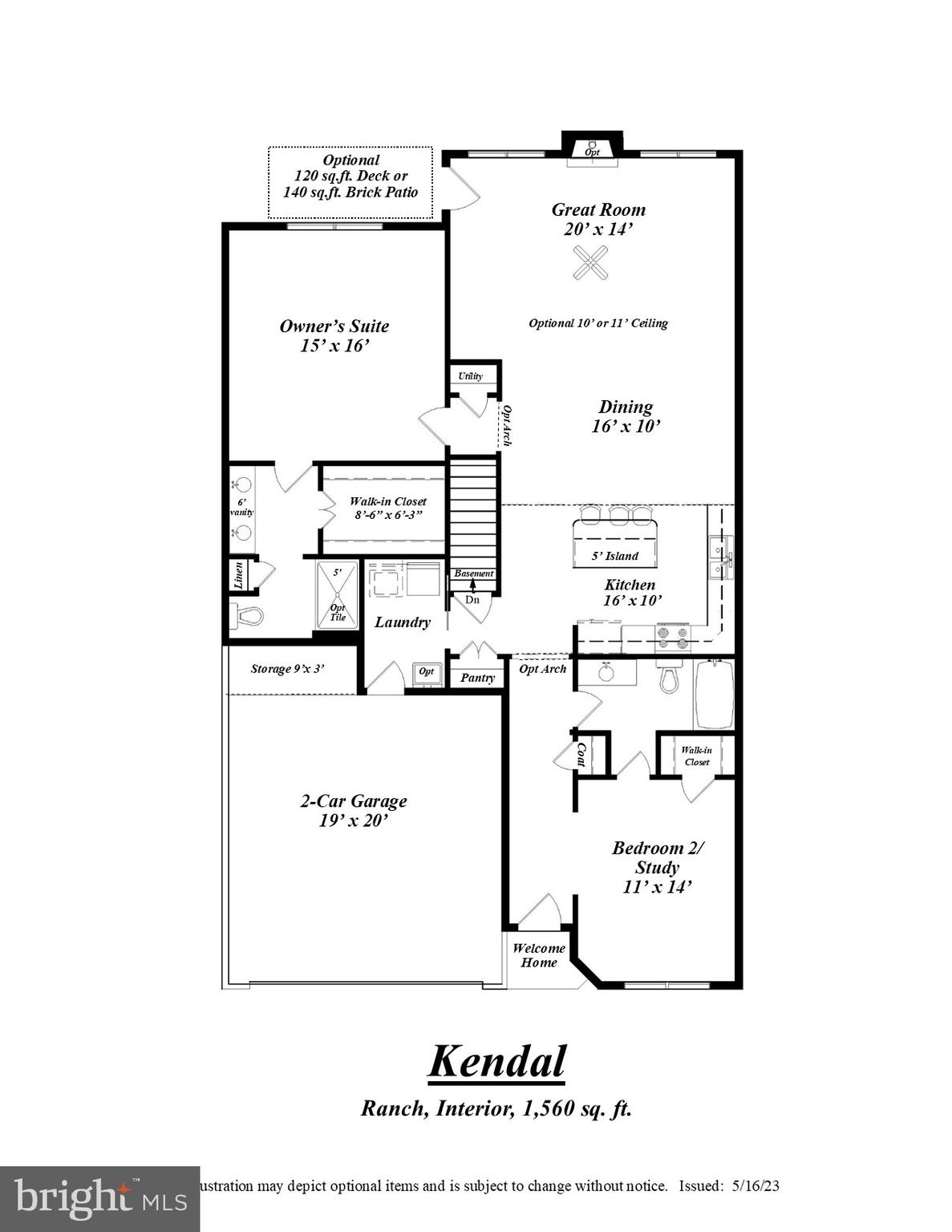 4333 Heather Lane, Unit 43 Columbia, PA 17512 - Photo 2 of 8 Kendal interior brochure plan