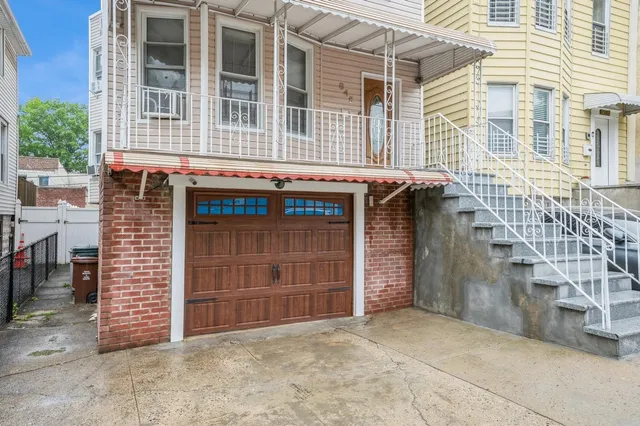 a view of an entrance of the building