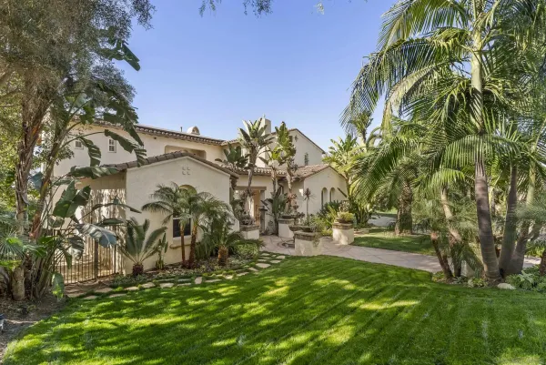 a view of outdoor space with garden