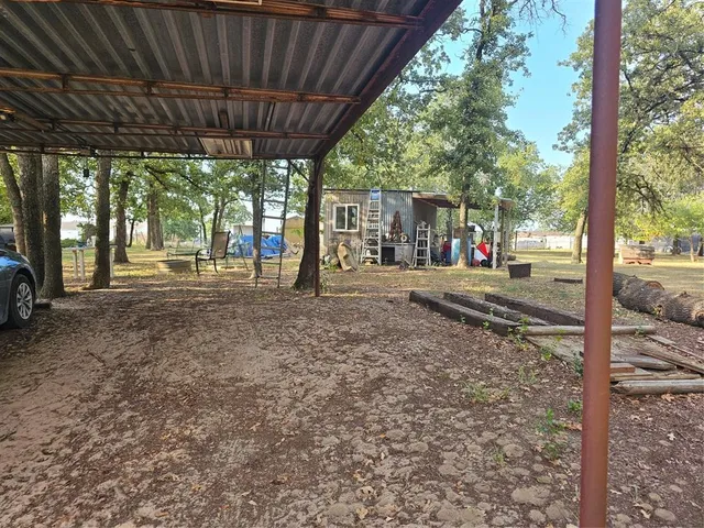 a backyard of a house