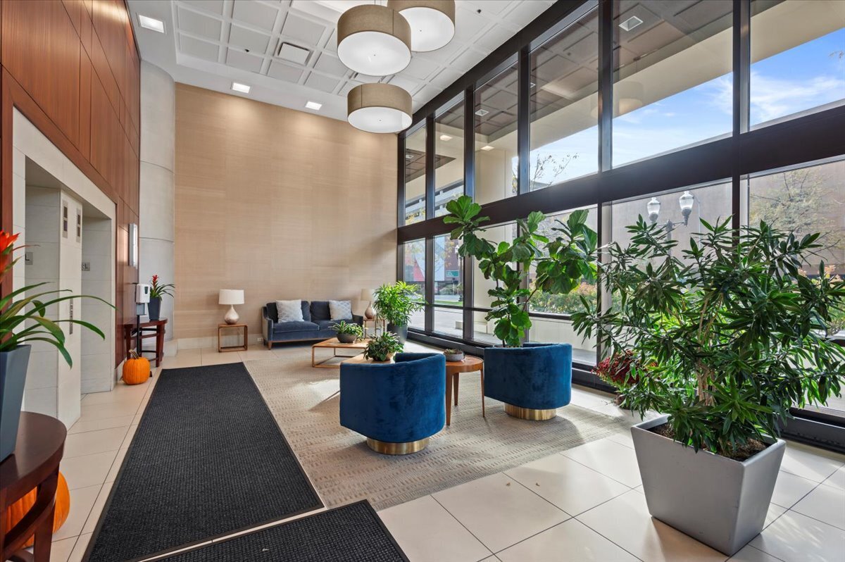 127 Greyrock Place, Unit 810 Stamford, CT 06901 - Photo 23 of 34 a living room with furniture and a potted plant