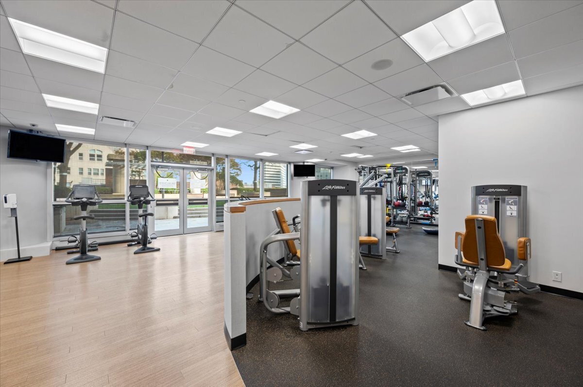 127 Greyrock Place, Unit 810 Stamford, CT 06901 - Photo 27 of 34 a view of a room with gym equipment