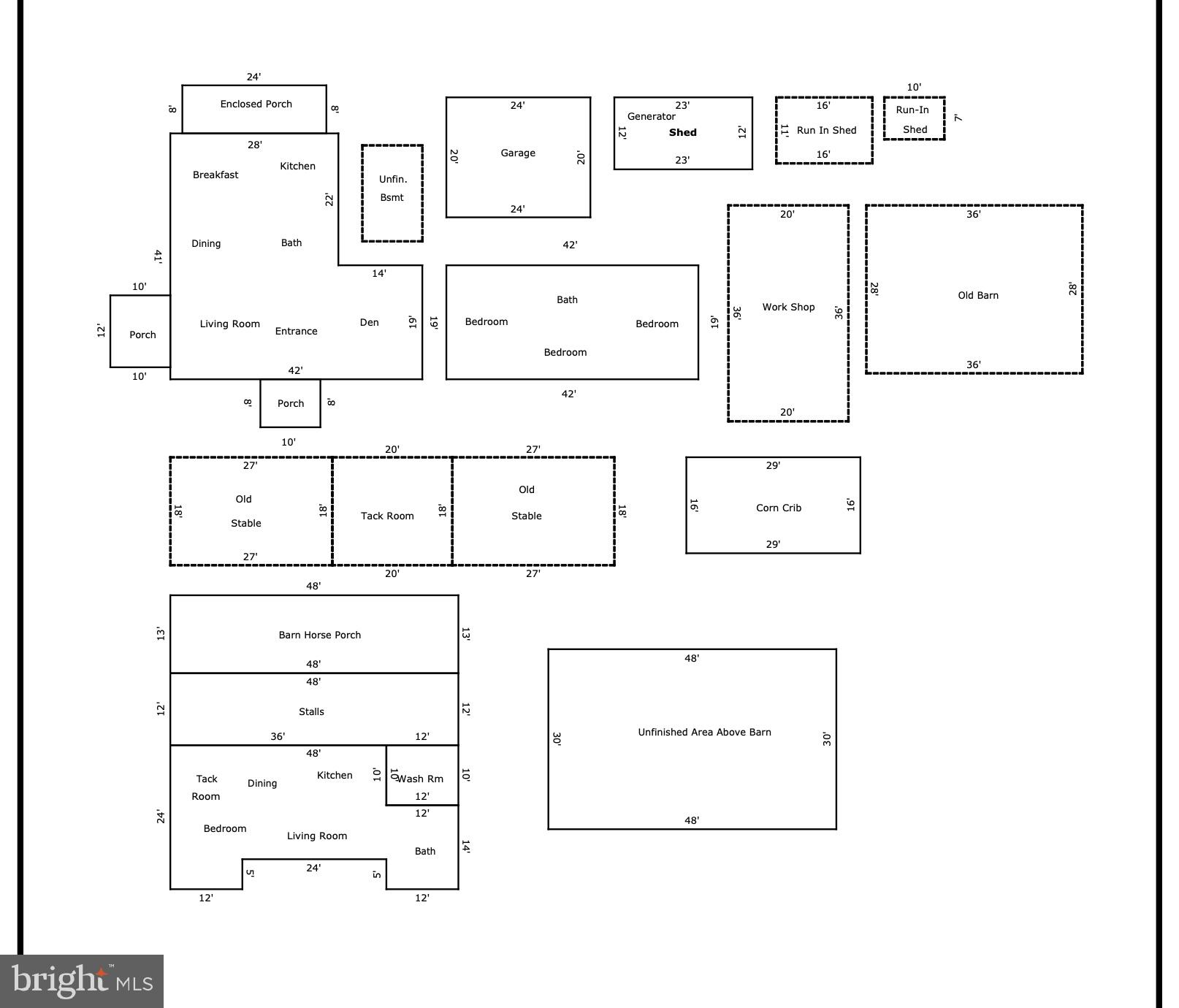 1815 Country Road Beaverdam, VA 23015 - Photo 44 of 92 Measurements of all Buildings