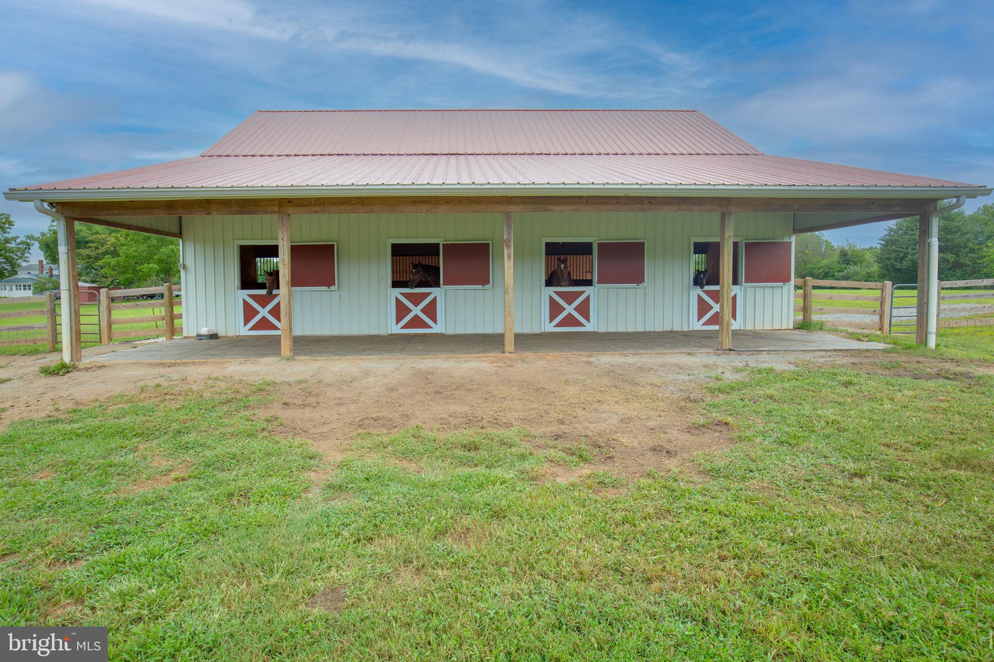 1815 Country Road Beaverdam, VA 23015 - Photo 87 of 92 EXTERIOR VIEW OF STALLS AND HORSES