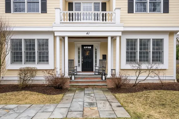 a front view of a house