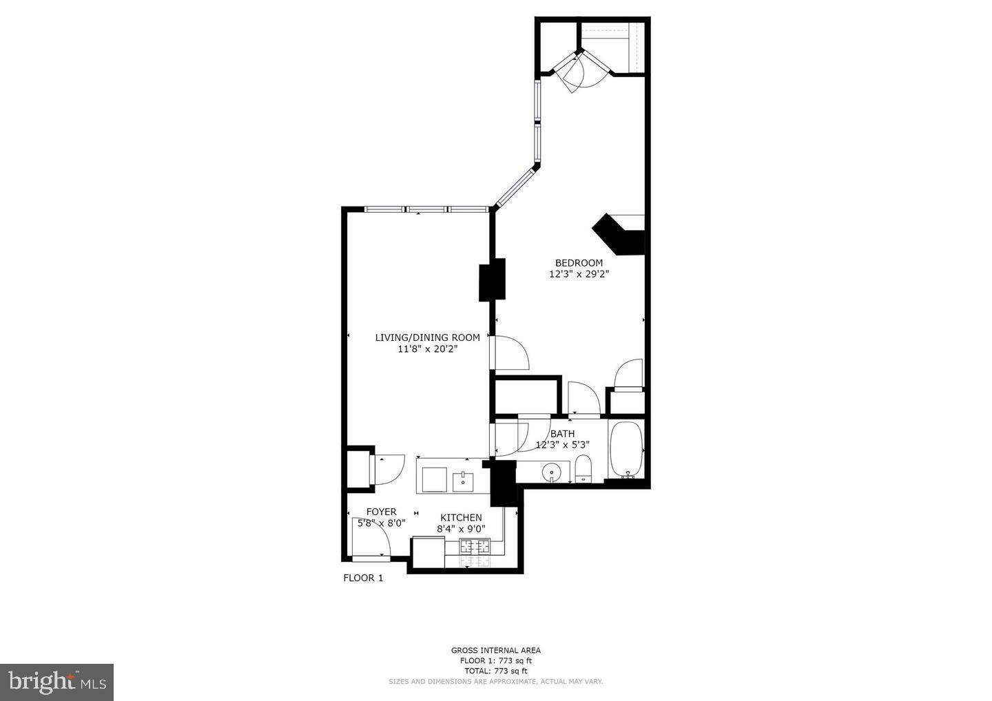 1021 North Garfield Street, Unit 117 Arlington, VA 22201 - Photo 30 of 30 Floorplan