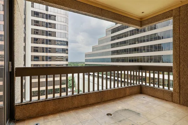 a view of a balcony