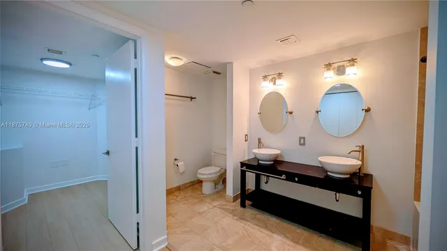 a city view with tall buildings