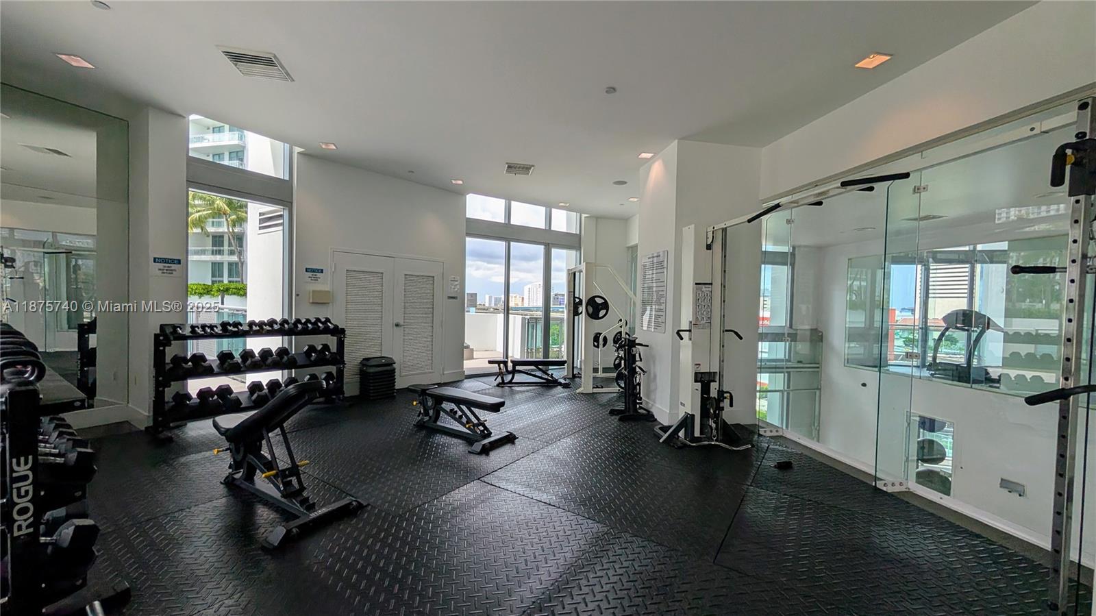 350 South Miami Avenue, Unit 1901 Miami, FL 33130 - Photo 76 of 81 a view of a room with gym equipment