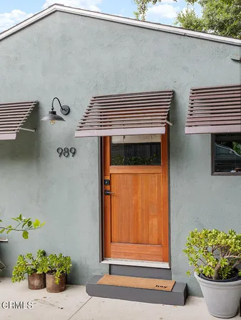 a view of front door of house