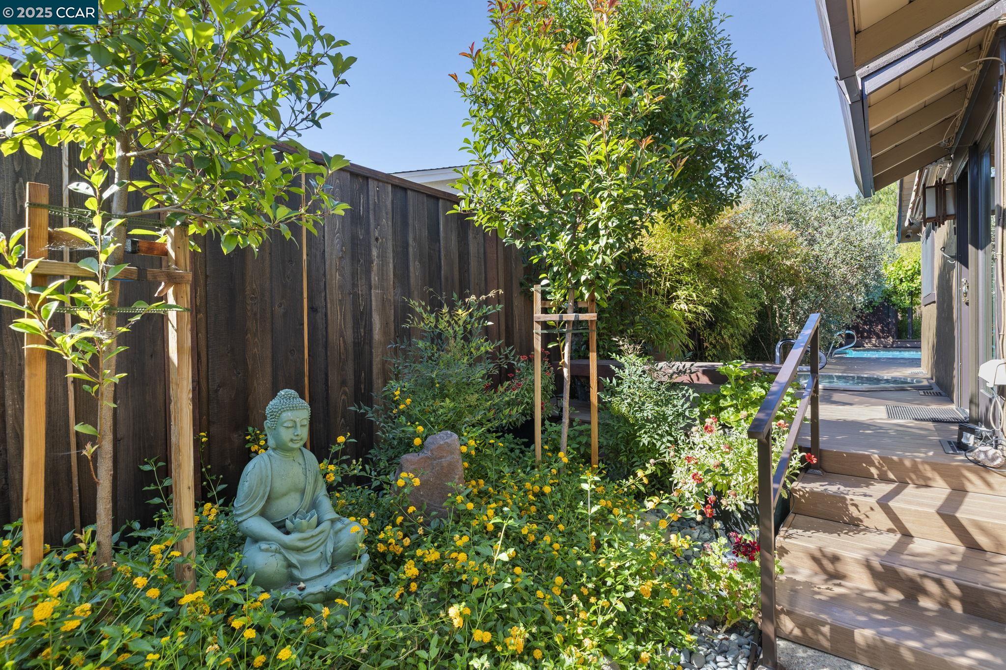 275 Gil Blas Road Danville, CA 94526 - Photo 29 of 39 a view of garden with plants and large trees