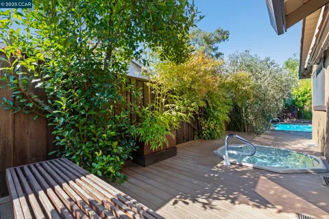 a view of backyard with green space