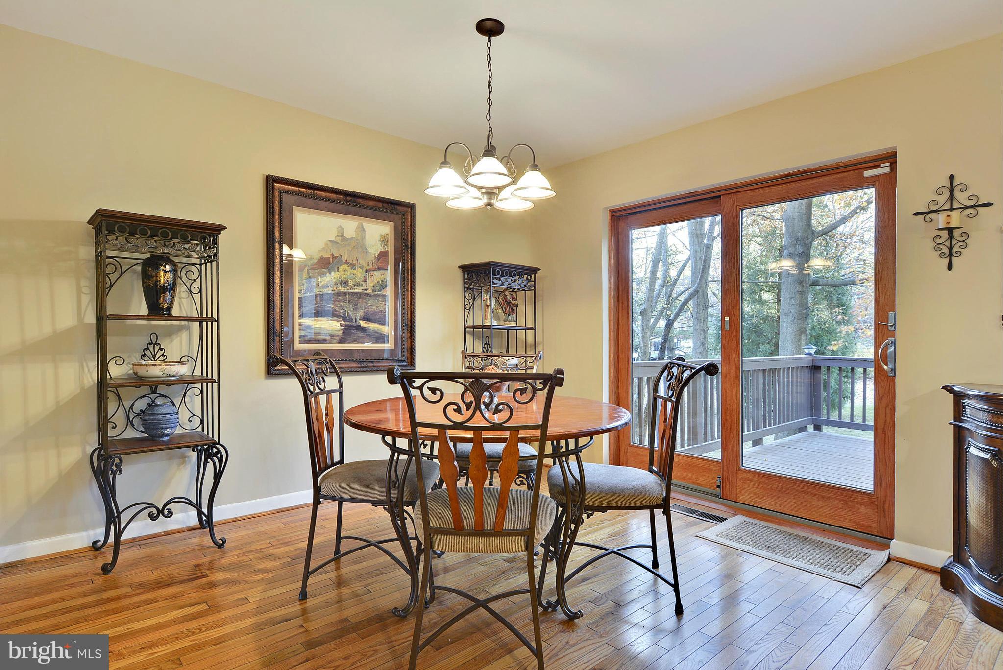 2024 Golf Course Drive Reston, VA 20191 - Photo 8 of 30 a dining room with furniture a chandelier and wooden floor