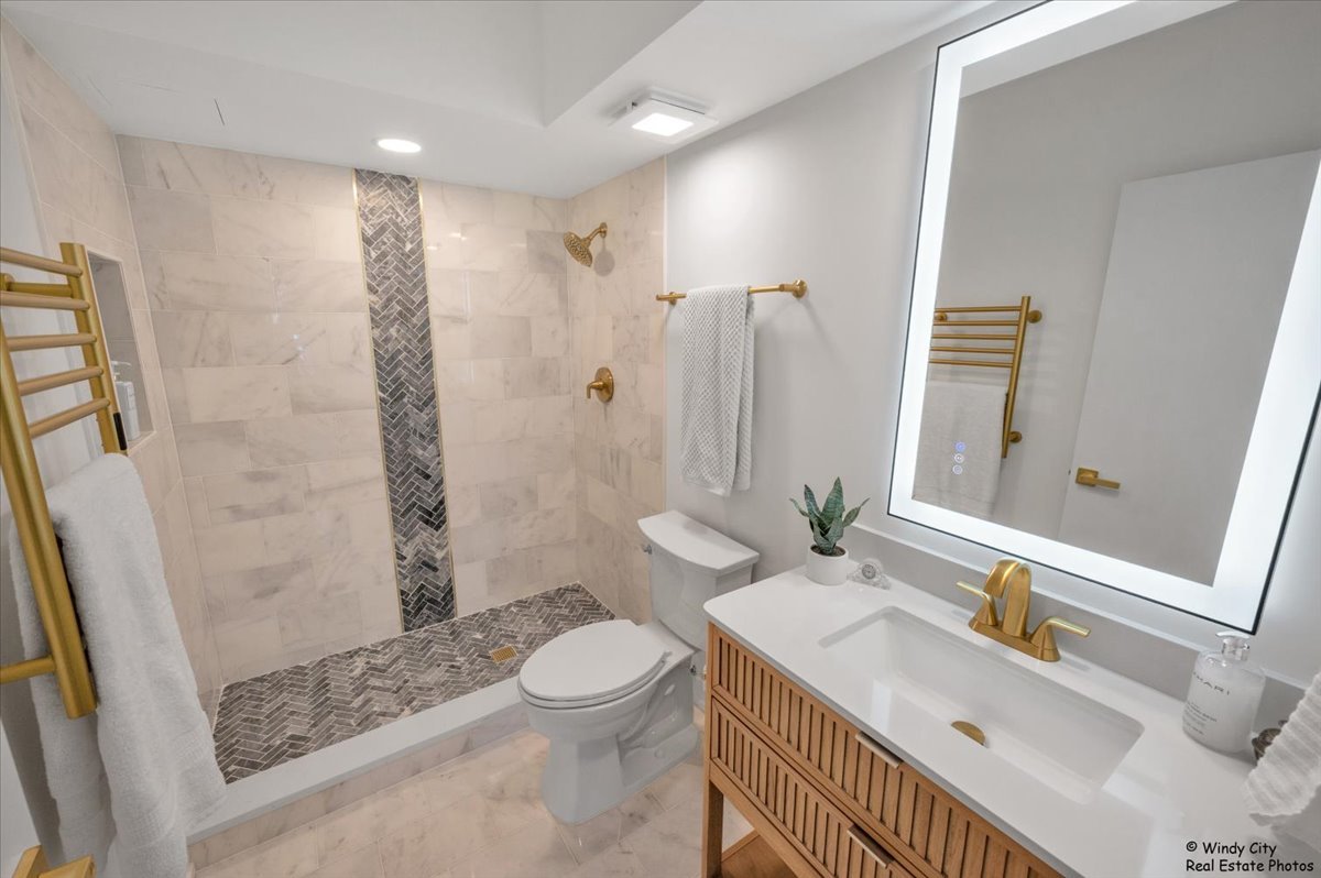 455 West Front Street, Unit 2208 Wheaton, IL 60187 - Photo 17 of 20 a bathroom with a sink a toilet and shower