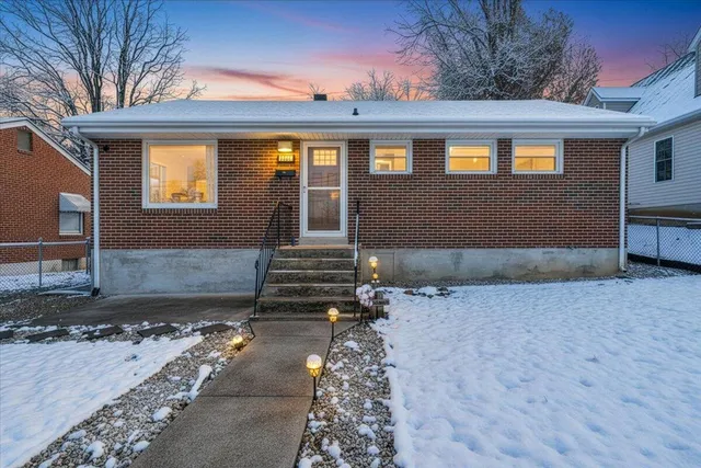 a front view of a house