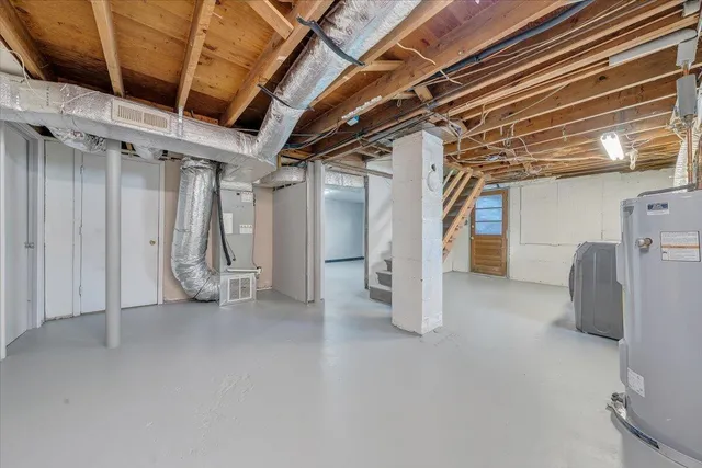 a view of a room with refrigerator