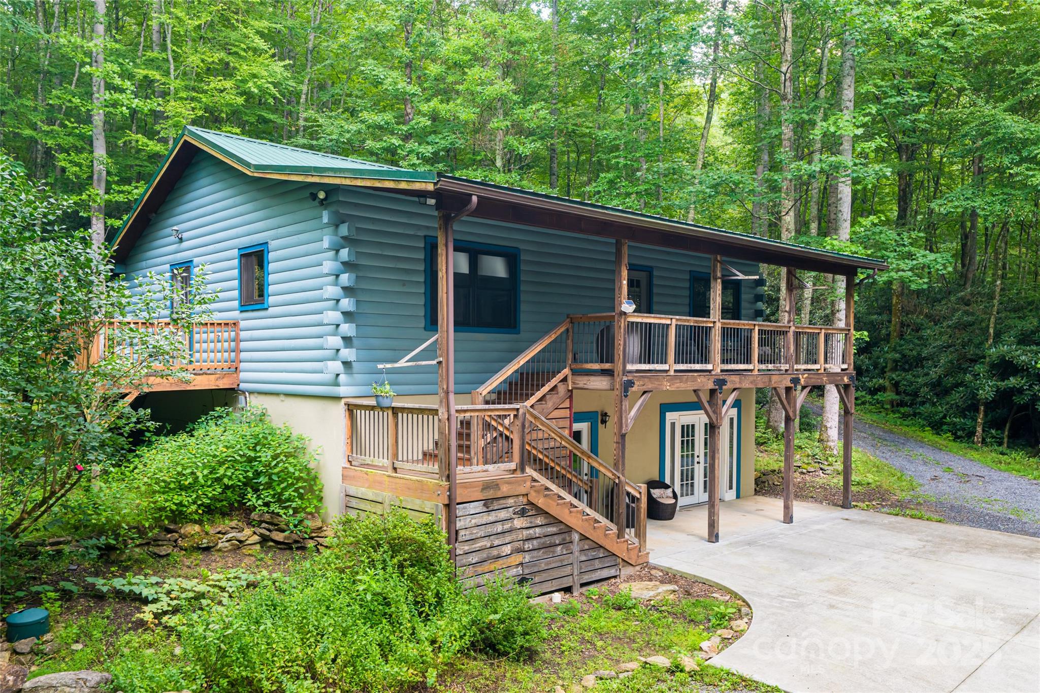 a house with trees in the background