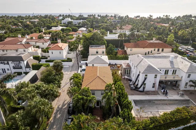 an aerial view of multiple house