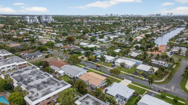an aerial view of a city
