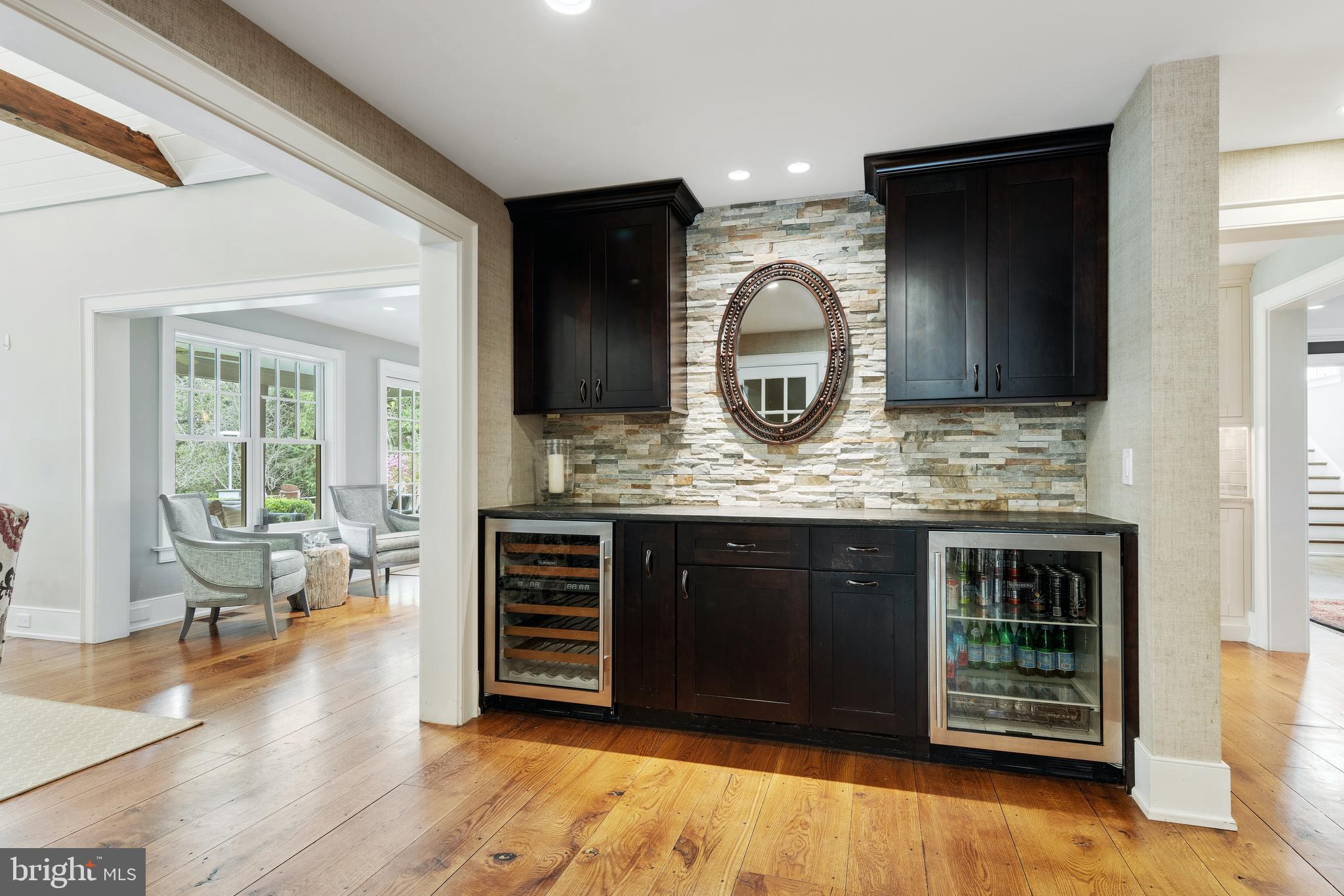 35 Steeplechase Road Devon, PA 19333 - Photo 35 of 64 Bar with Subzero undercounter fridge & wine fridge