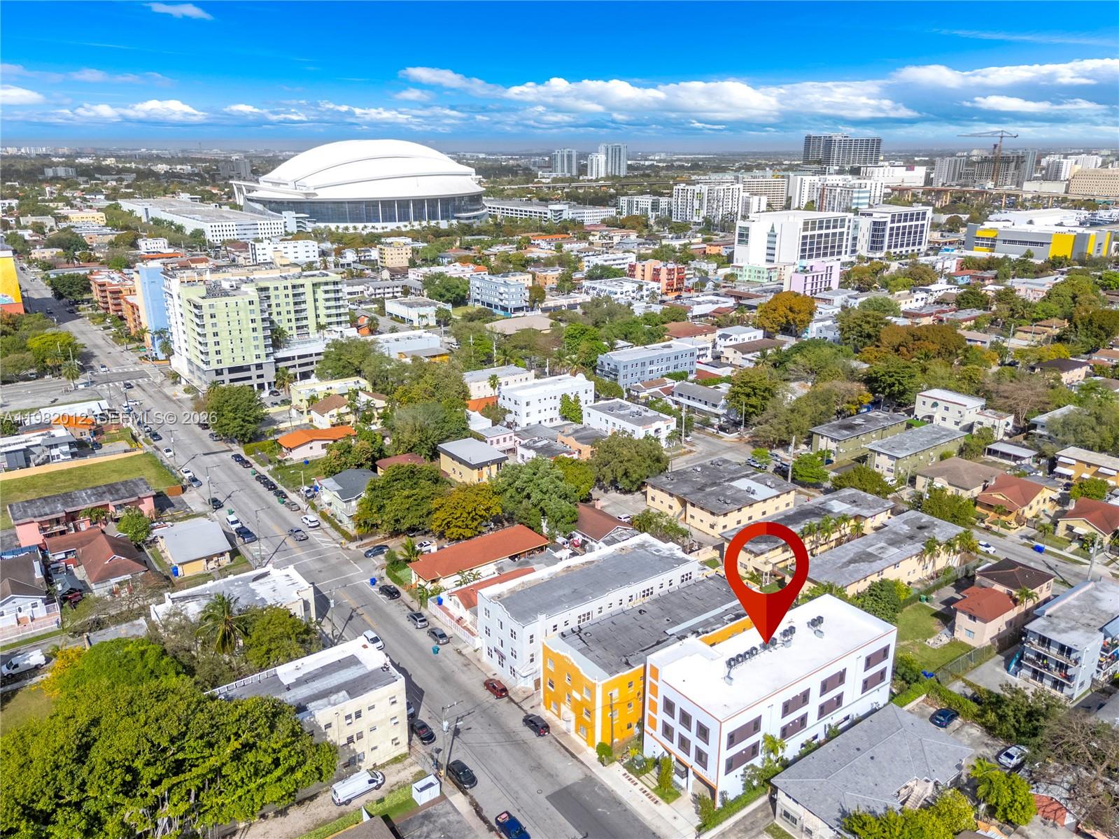 1037 Northwest 2nd Street, Unit 2B2 Miami, FL 33128 - Photo 14 of 15 an aerial view of a city