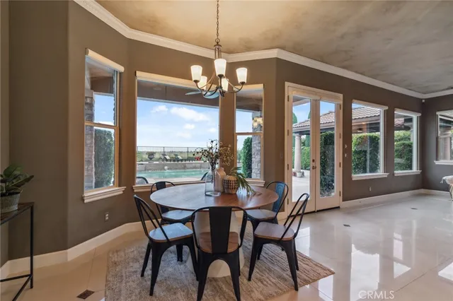 a view of a garden with an outdoor space