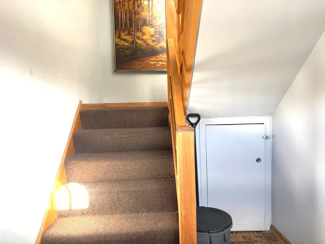 a living room with a couch and a table