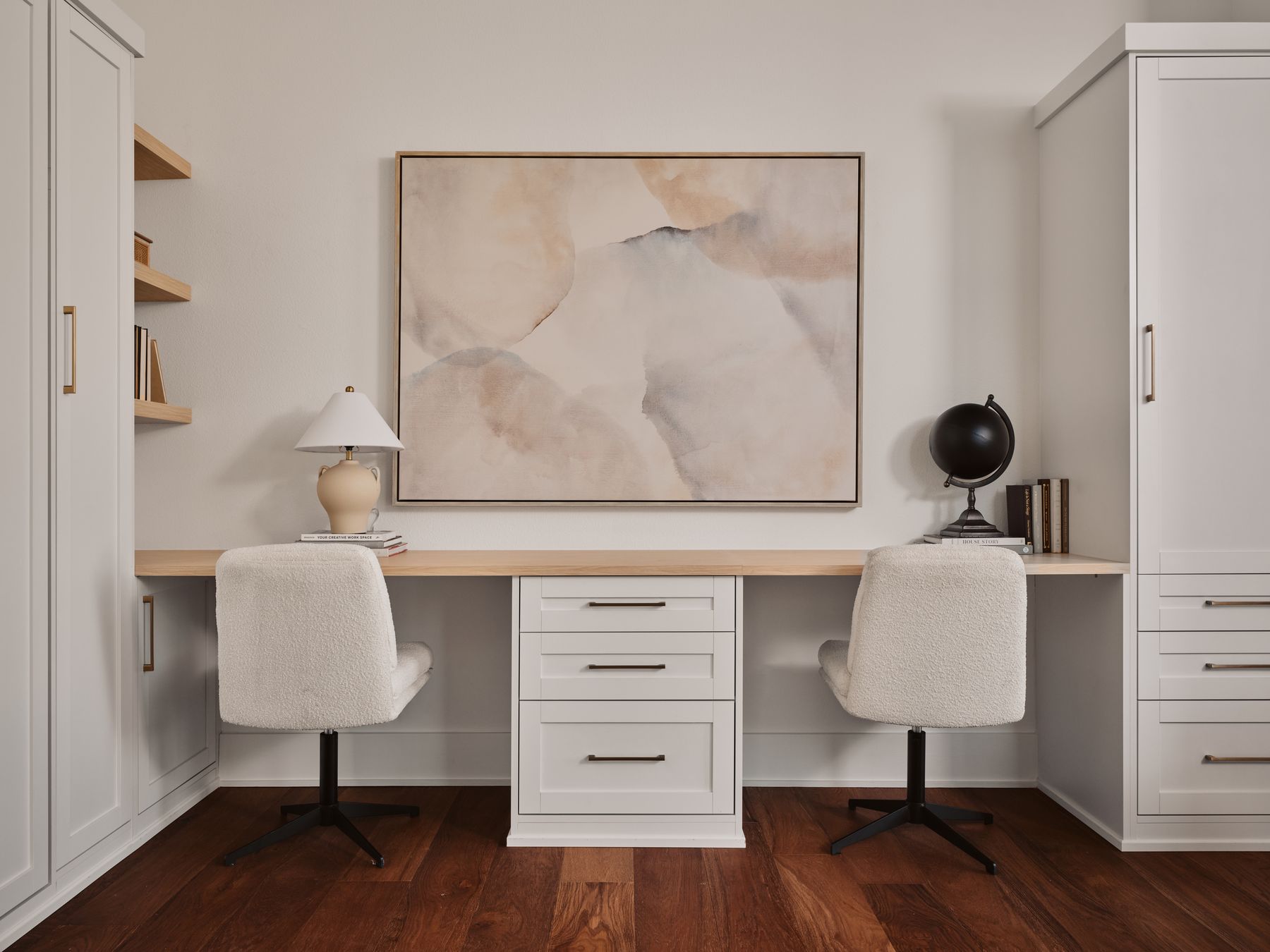 183 Tiffanie Way Austin, TX 78737 - Photo 28 of 37 Office featuring built in study area and dark wood-style floors