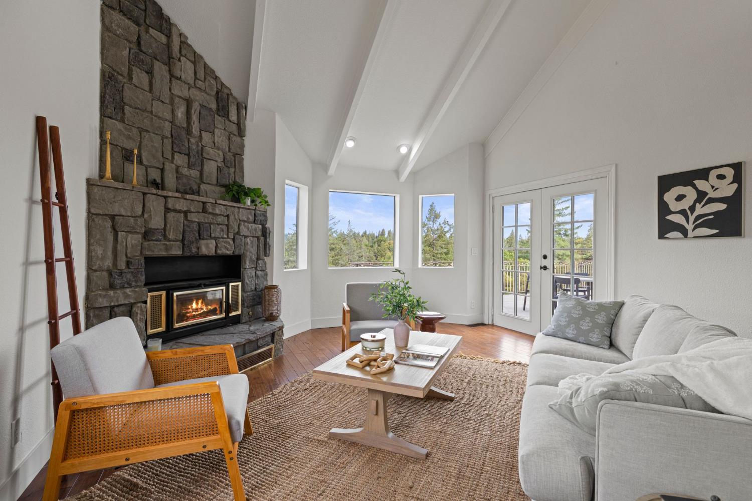 22160 Winchester Way Colfax, CA 95713 - Photo 9 of 84 a living room with furniture a fireplace and a flat screen tv