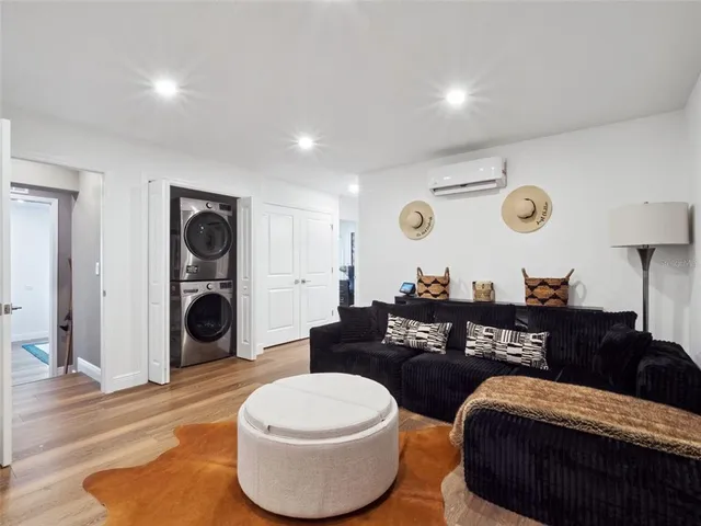 a view of a lake with a building in the background