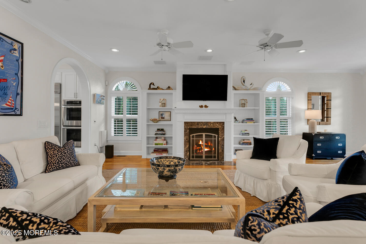 109 Salem Avenue Spring Lake, NJ 07762 - Photo 6 of 67 a living room with furniture fireplace and flat screen tv