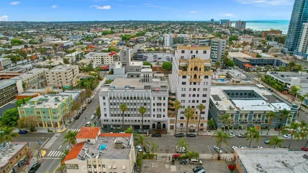 an aerial view of city