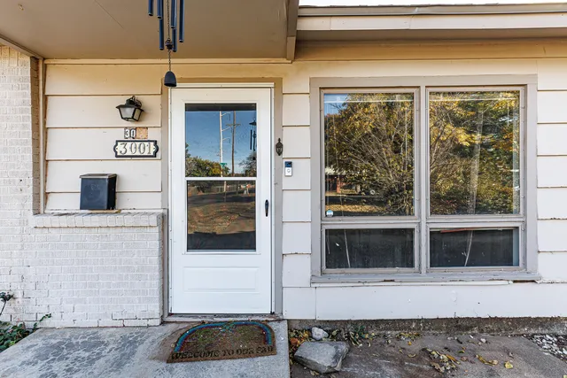 a view of front door of house
