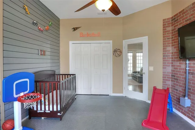a view of a livingroom with wooden floor
