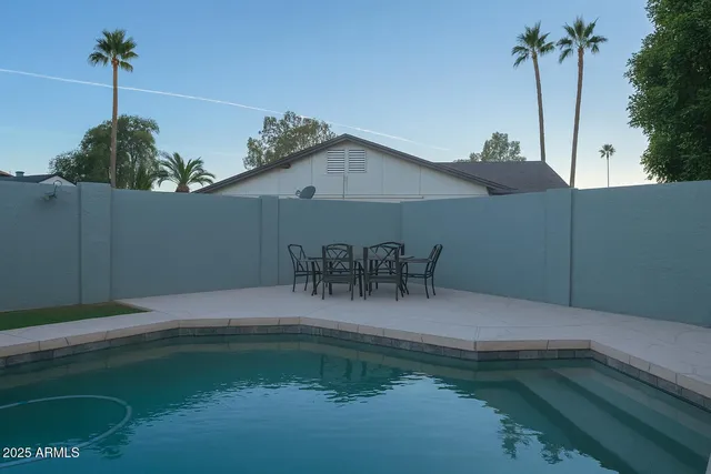 a view of a house with a patio