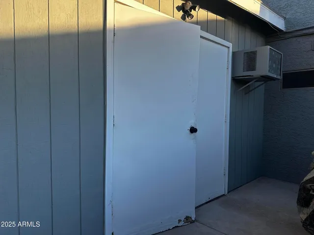 a room with storage and utility