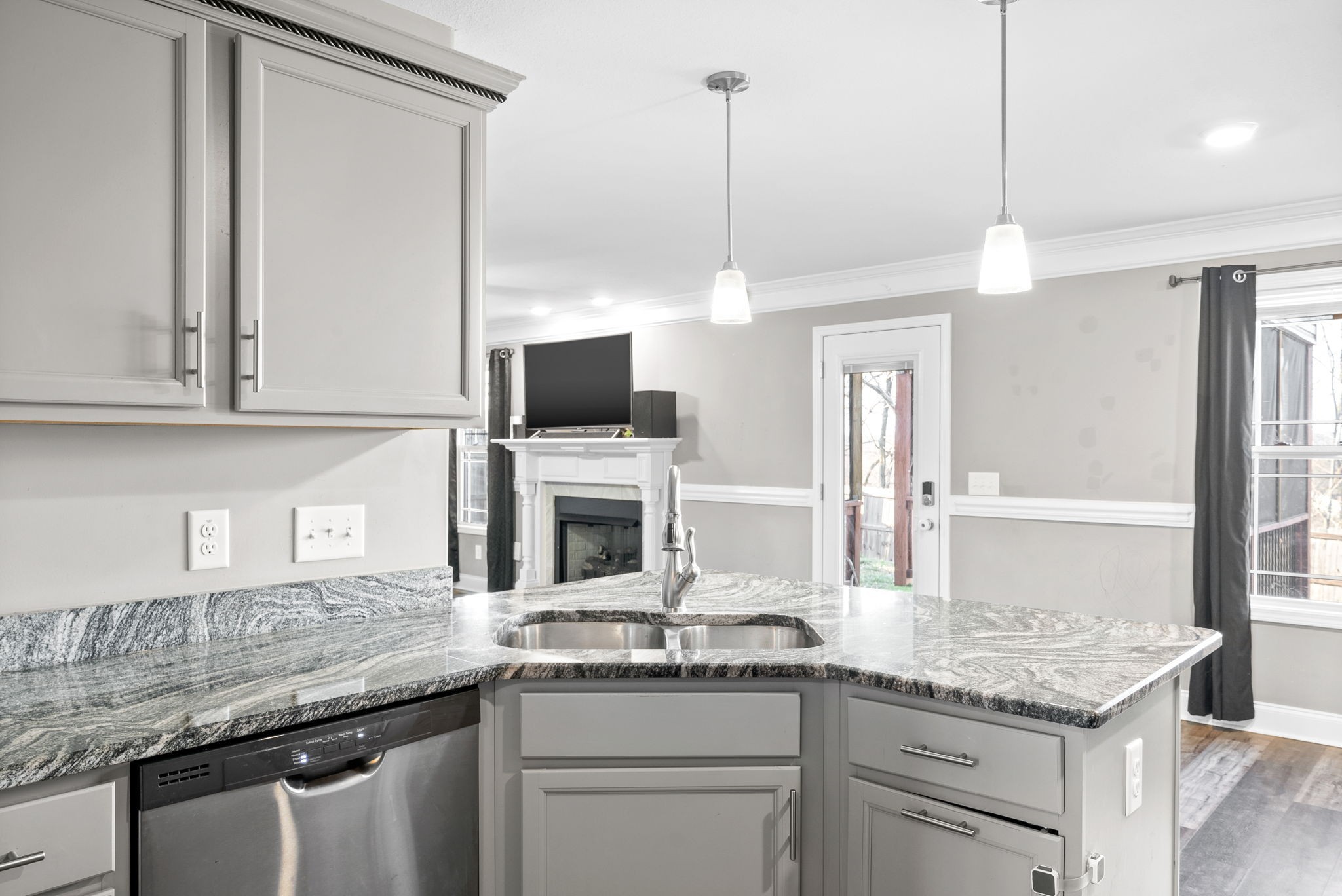 1868 Rains Road Clarksville, TN 37042 - Photo 17 of 39 a kitchen with granite countertop a sink and a stove
