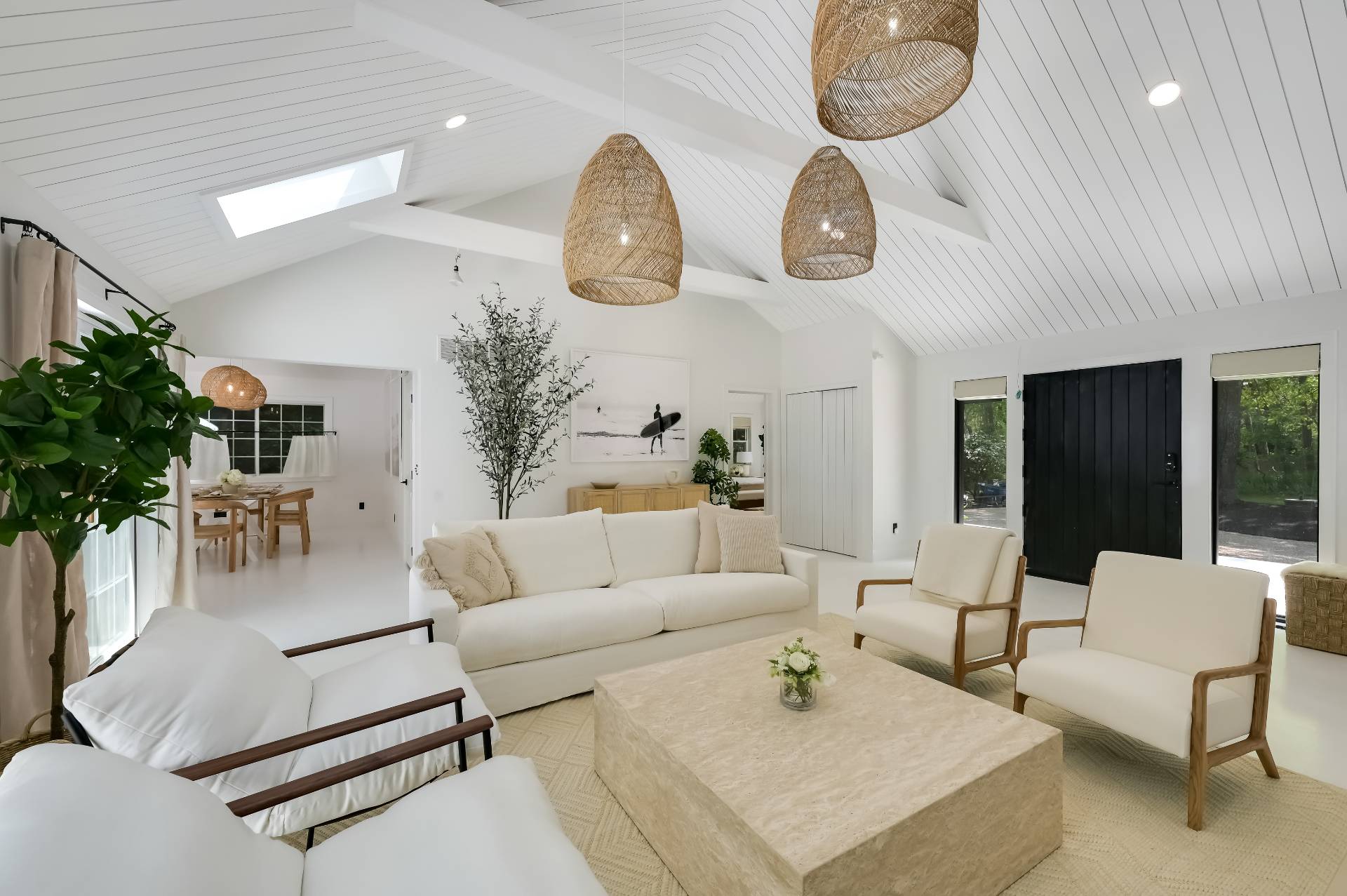 80 Beckys Path Bridgehampton, NY 11932 - Photo 3 of 13 a living room with furniture a table potted plant and a large window
