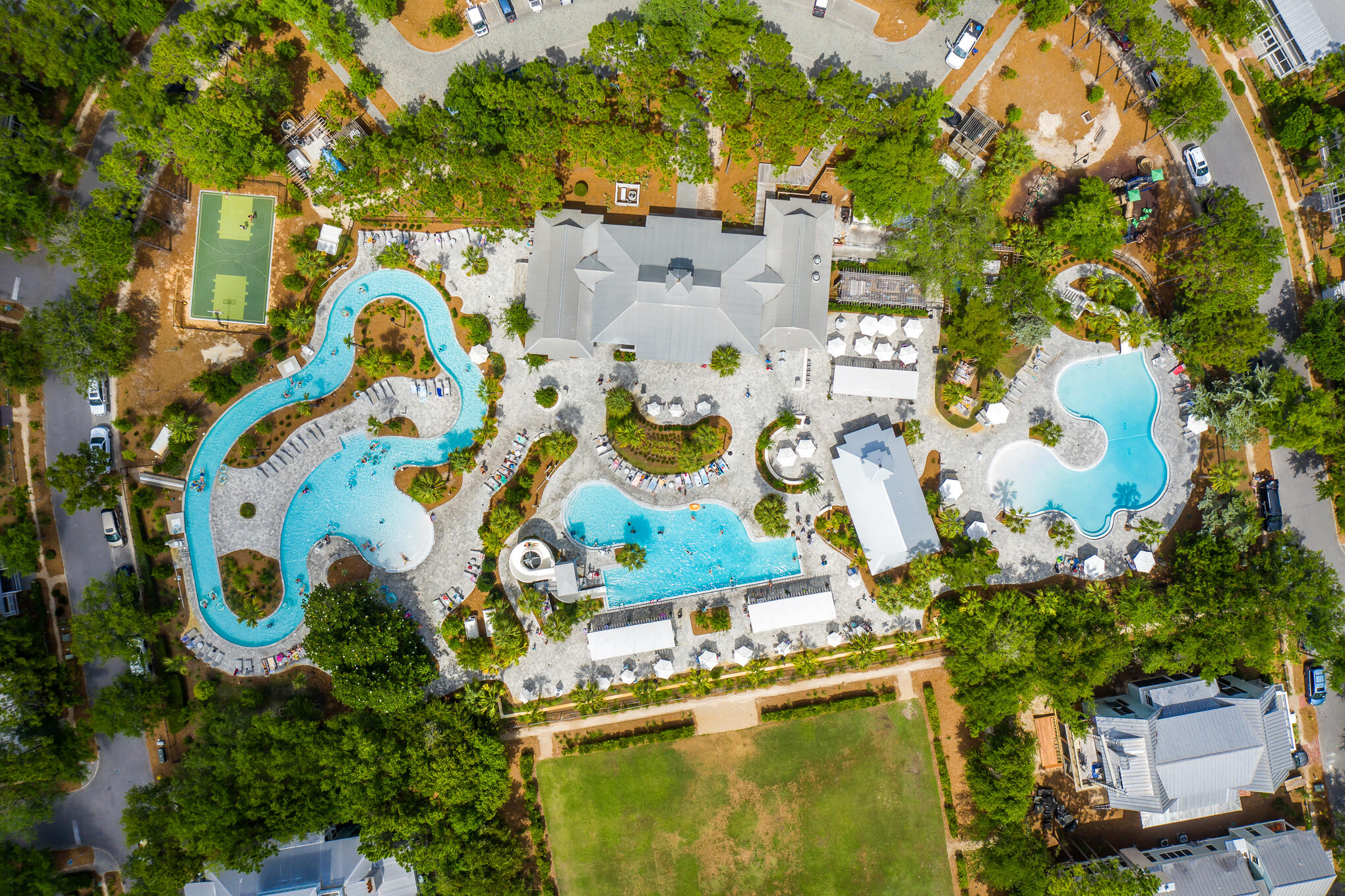 296 Pine Needle Way Santa Rosa Beach, FL 32459 - Photo 13 of 61 an aerial view of residential house with yard and swimming pool