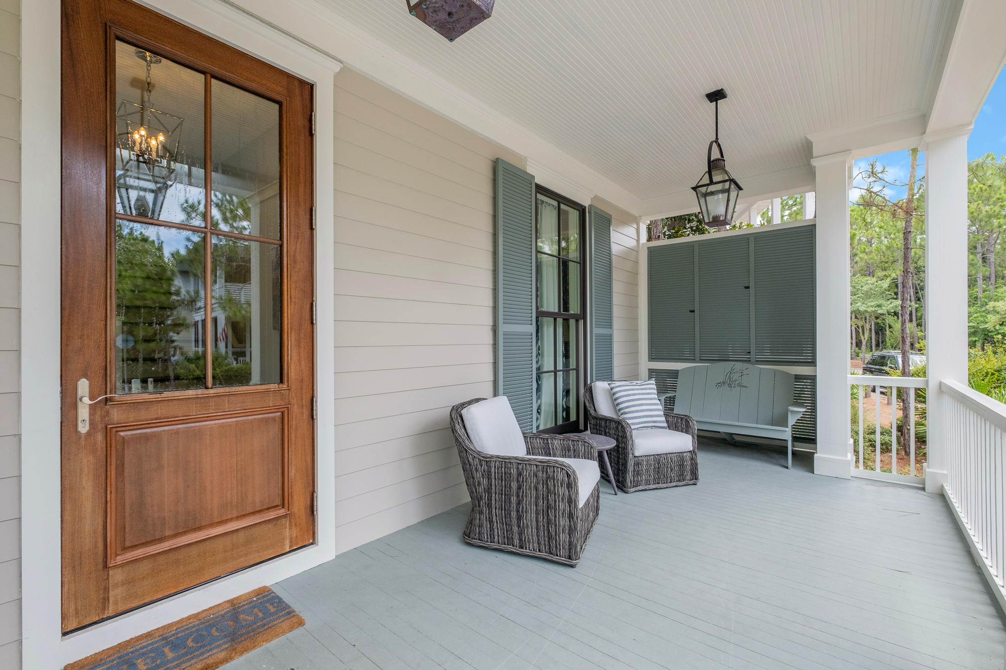 296 Pine Needle Way Santa Rosa Beach, FL 32459 - Photo 19 of 61 a living room with furniture and a chandelier