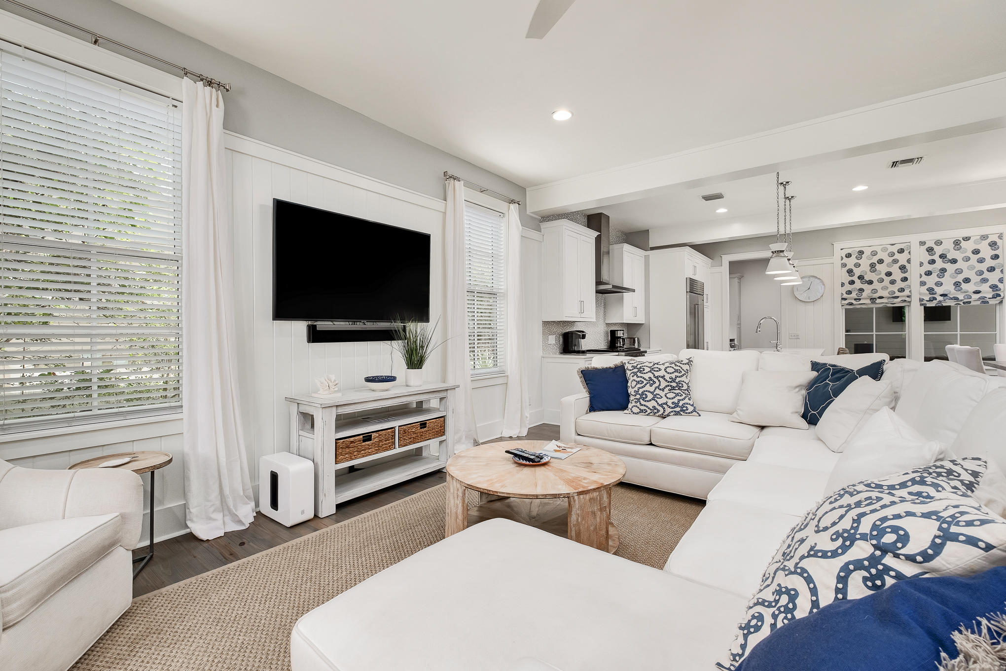 296 Pine Needle Way Santa Rosa Beach, FL 32459 - Photo 28 of 61 a living room with furniture and a flat screen tv