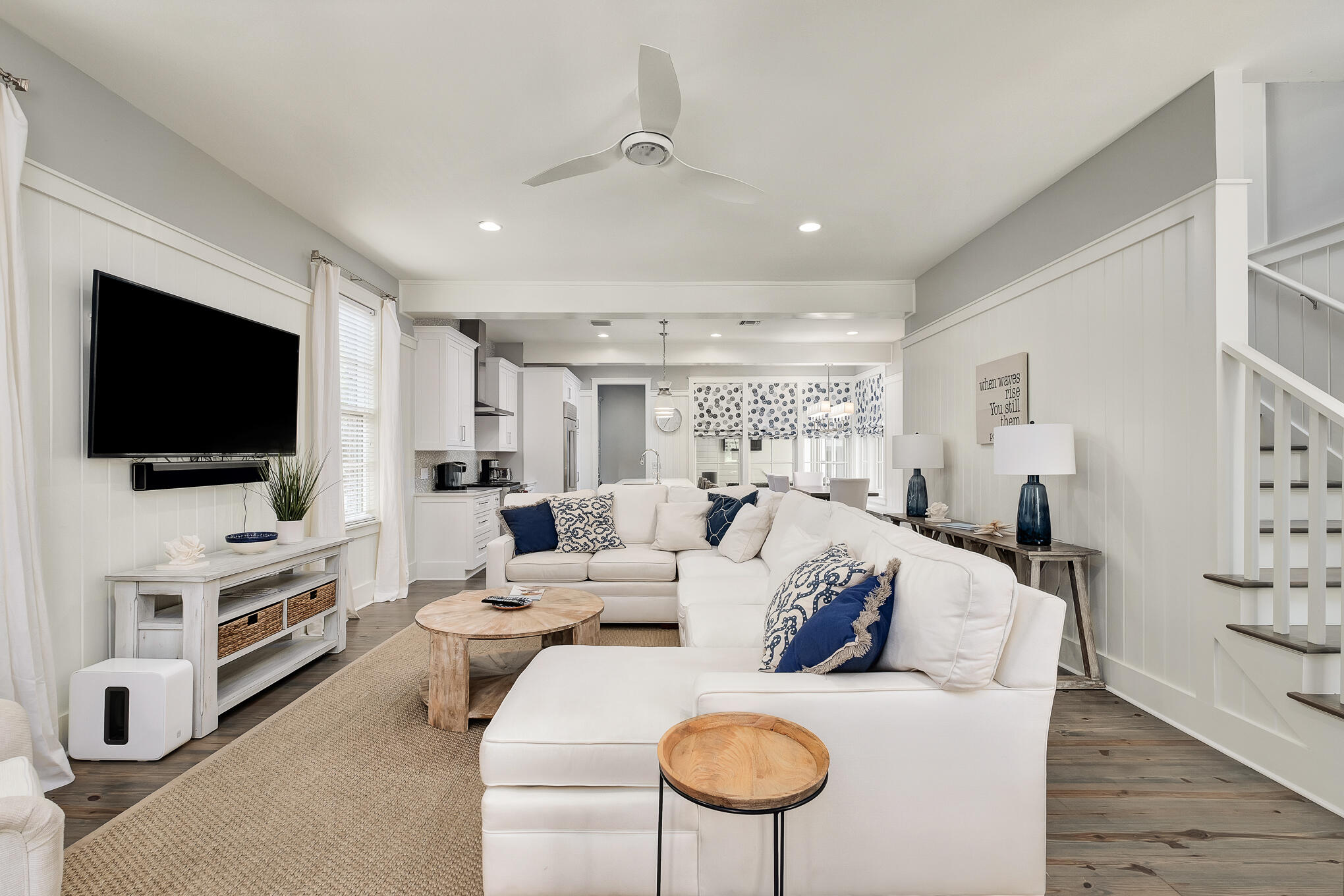 296 Pine Needle Way Santa Rosa Beach, FL 32459 - Photo 6 of 61 a living room with furniture and a flat screen tv
